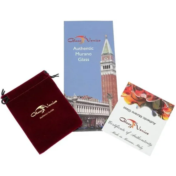 Murano Bracelet - Italian Multicolor Sommerso Sparkling Beads Handmade Blown Gla - Picture 6 of 7